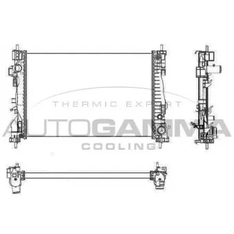 Radiateur, refroidissement du moteur AUTOGAMMA 105625