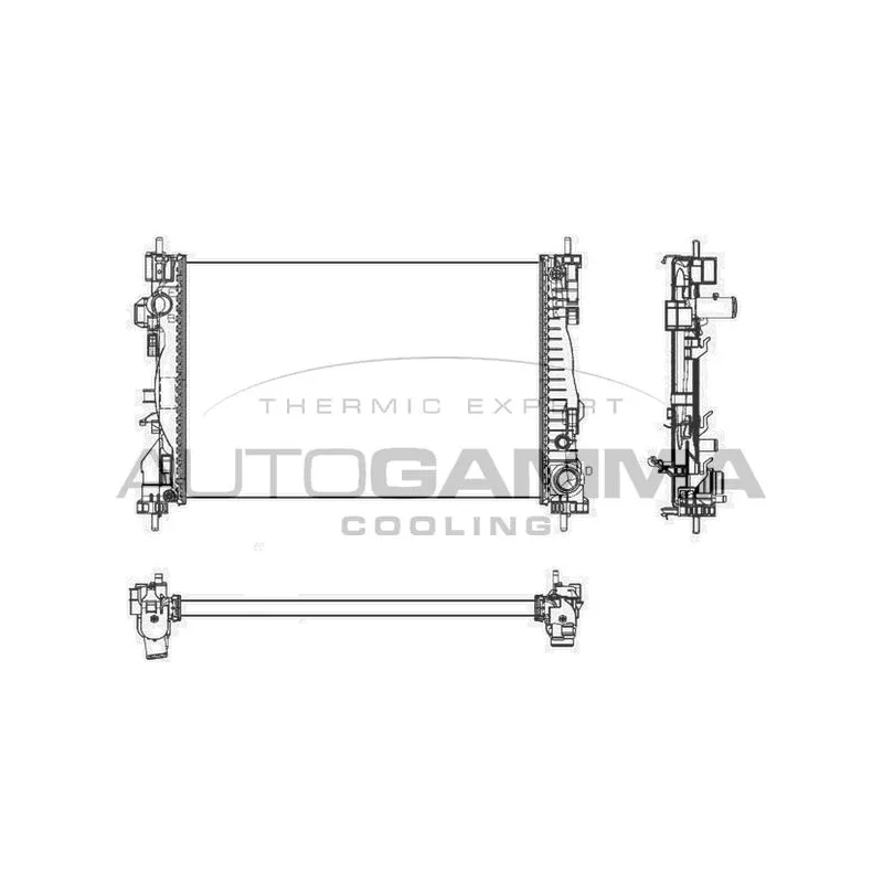 Radiateur, refroidissement du moteur AUTOGAMMA 105625