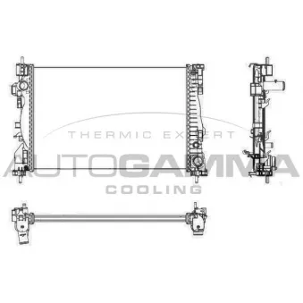 Radiateur, refroidissement du moteur AUTOGAMMA 105627