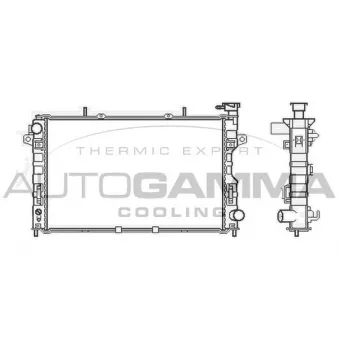 Radiateur, refroidissement du moteur AUTOGAMMA 105645