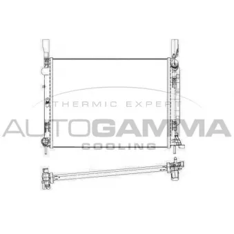 Radiateur, refroidissement du moteur AUTOGAMMA 105672