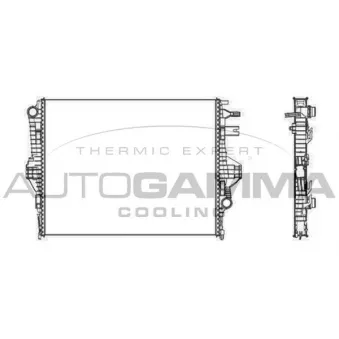 Radiateur, refroidissement du moteur AUTOGAMMA 105680