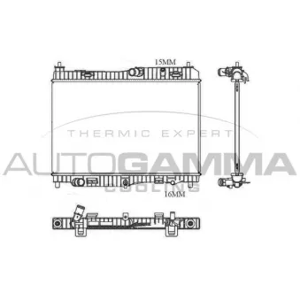 Radiateur, refroidissement du moteur AUTOGAMMA 105685