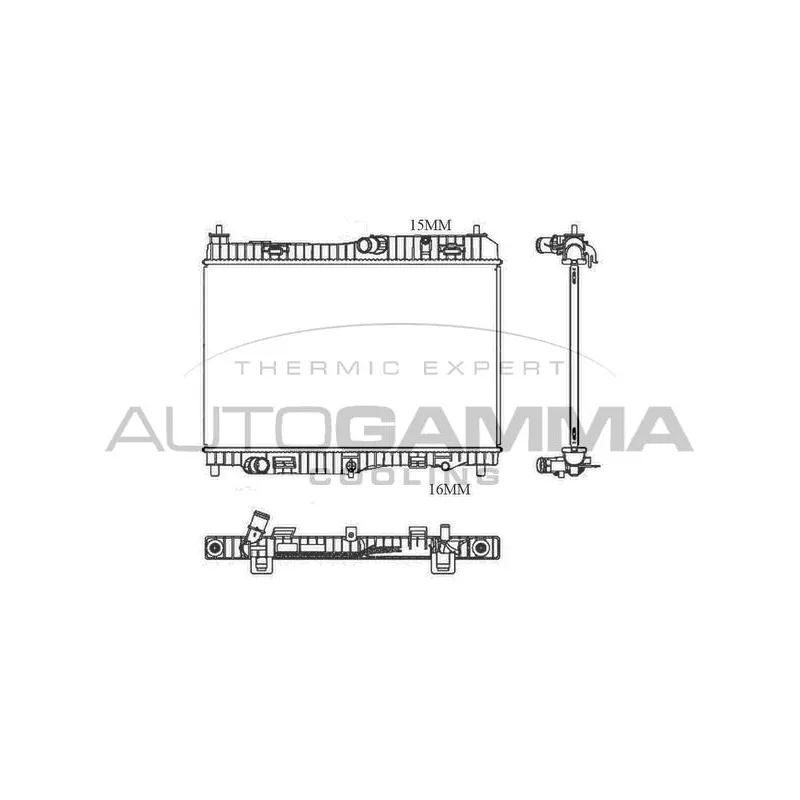 Radiateur, refroidissement du moteur AUTOGAMMA 105685