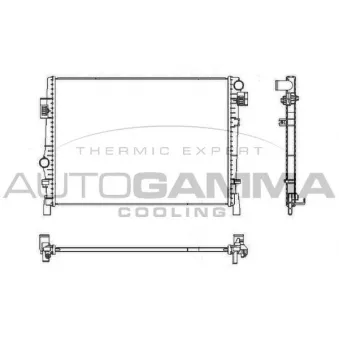 Radiateur, refroidissement du moteur AUTOGAMMA 105693
