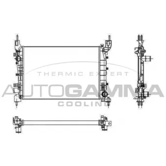 Radiateur, refroidissement du moteur AUTOGAMMA 105694