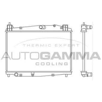 Radiateur, refroidissement du moteur AUTOGAMMA 105695