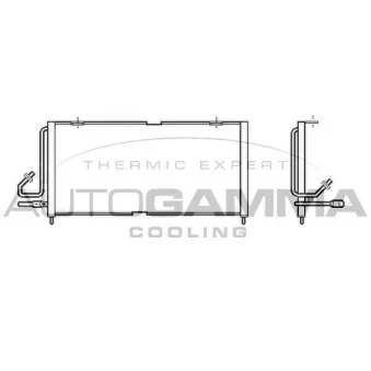 Condenseur, climatisation AUTOGAMMA 105710