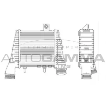 Intercooler, échangeur AUTOGAMMA 105722
