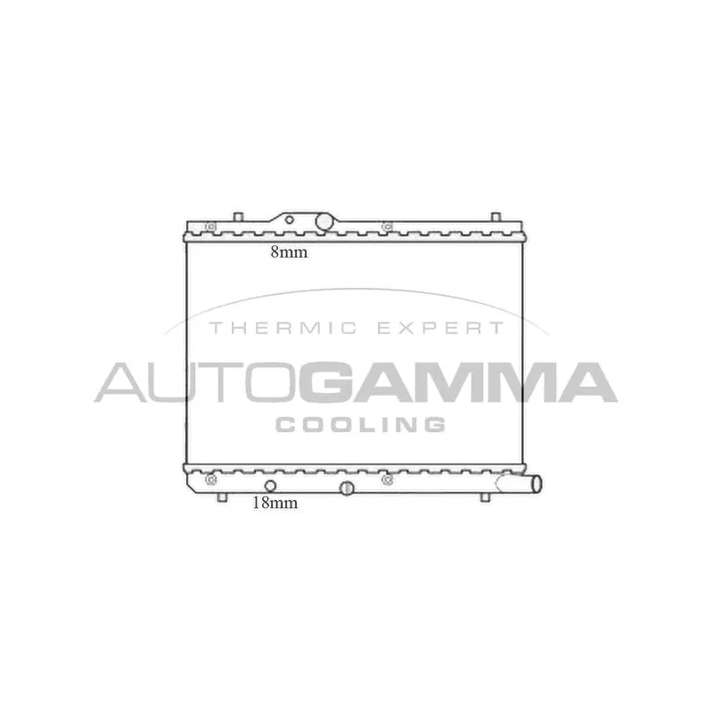Radiateur, refroidissement du moteur AUTOGAMMA 105735