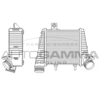 Intercooler, échangeur AUTOGAMMA 105742