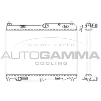 Radiateur, refroidissement du moteur AUTOGAMMA 105774