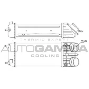 Intercooler, échangeur AUTOGAMMA 105775
