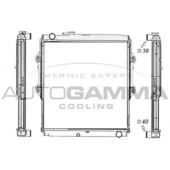 Radiateur, refroidissement du moteur AUTOGAMMA 105779