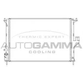 Radiateur, refroidissement du moteur AUTOGAMMA 105783