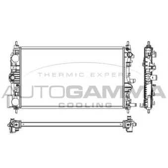 Radiateur, refroidissement du moteur AUTOGAMMA 105787
