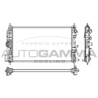 Radiateur, refroidissement du moteur AUTOGAMMA 105788