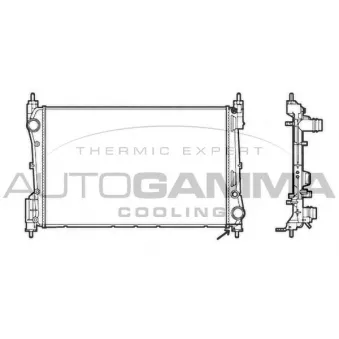 Radiateur, refroidissement du moteur AUTOGAMMA 105791