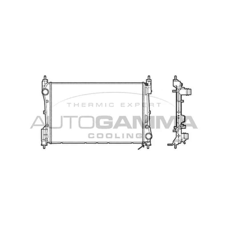 Radiateur, refroidissement du moteur AUTOGAMMA 105791