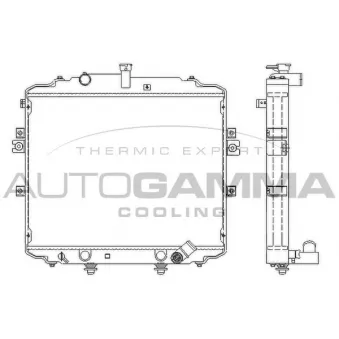 Radiateur, refroidissement du moteur AUTOGAMMA 105793