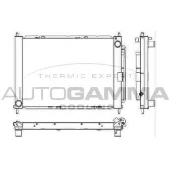 Radiateur, refroidissement du moteur AUTOGAMMA 105812
