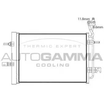 Condenseur, climatisation AUTOGAMMA 105827