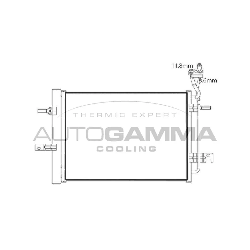Condenseur, climatisation AUTOGAMMA 105827