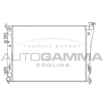 Radiateur, refroidissement du moteur AUTOGAMMA 105836