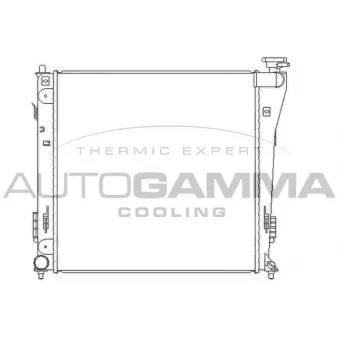 Radiateur, refroidissement du moteur AUTOGAMMA 105837