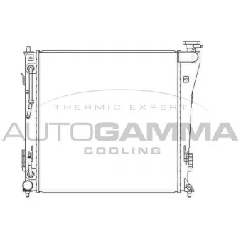 Radiateur, refroidissement du moteur AUTOGAMMA 105838