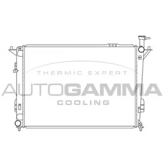 Radiateur, refroidissement du moteur AUTOGAMMA 105841