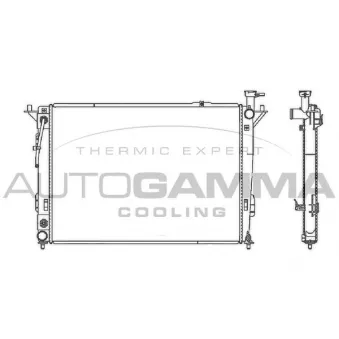 Radiateur, refroidissement du moteur AUTOGAMMA 105842