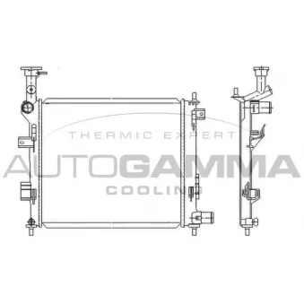 Radiateur, refroidissement du moteur AUTOGAMMA 105843