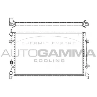 Radiateur, refroidissement du moteur AUTOGAMMA 105846