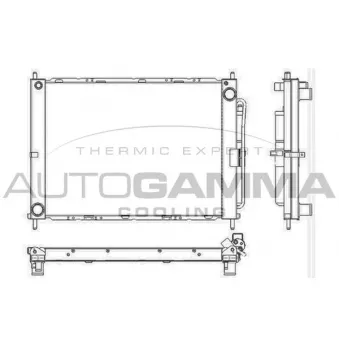 Radiateur, refroidissement du moteur AUTOGAMMA 105900