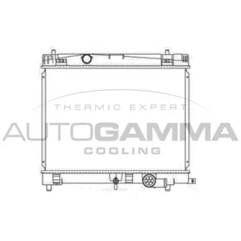 Radiateur, refroidissement du moteur AUTOGAMMA 105907