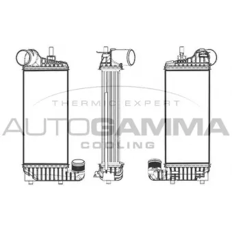 Intercooler, échangeur AUTOGAMMA 105910