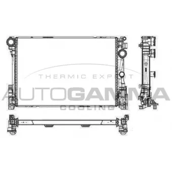 Radiateur, refroidissement du moteur AUTOGAMMA 105916
