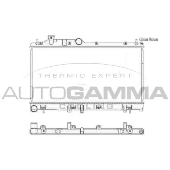 Radiateur, refroidissement du moteur AUTOGAMMA 105932