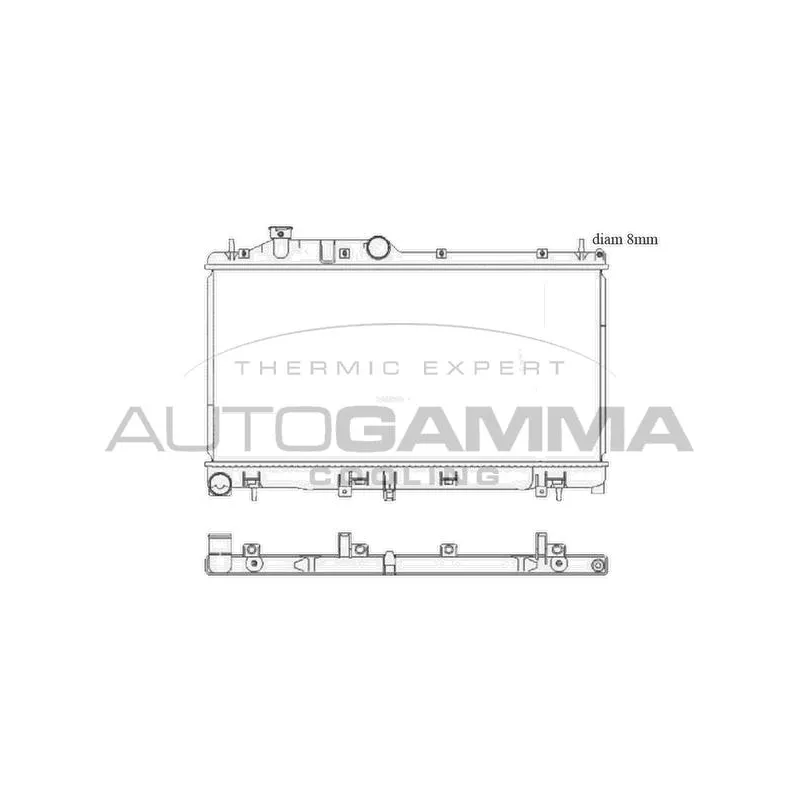 Radiateur, refroidissement du moteur AUTOGAMMA 105932