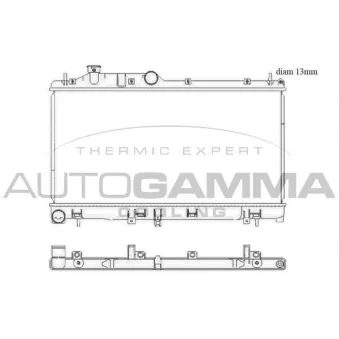 Radiateur, refroidissement du moteur AUTOGAMMA 105933