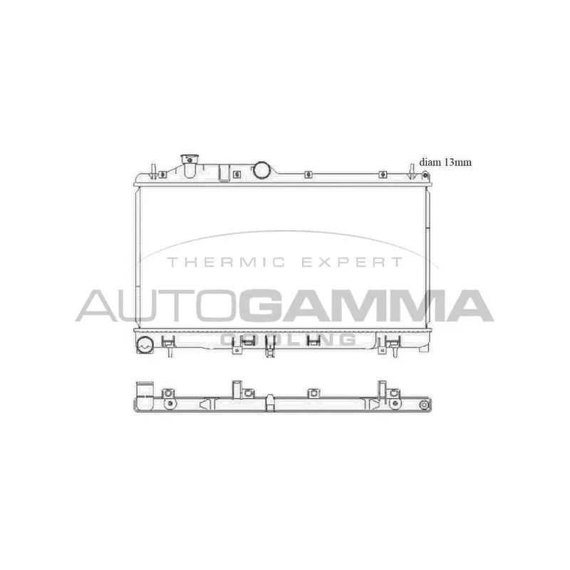 Radiateur, refroidissement du moteur AUTOGAMMA 105933