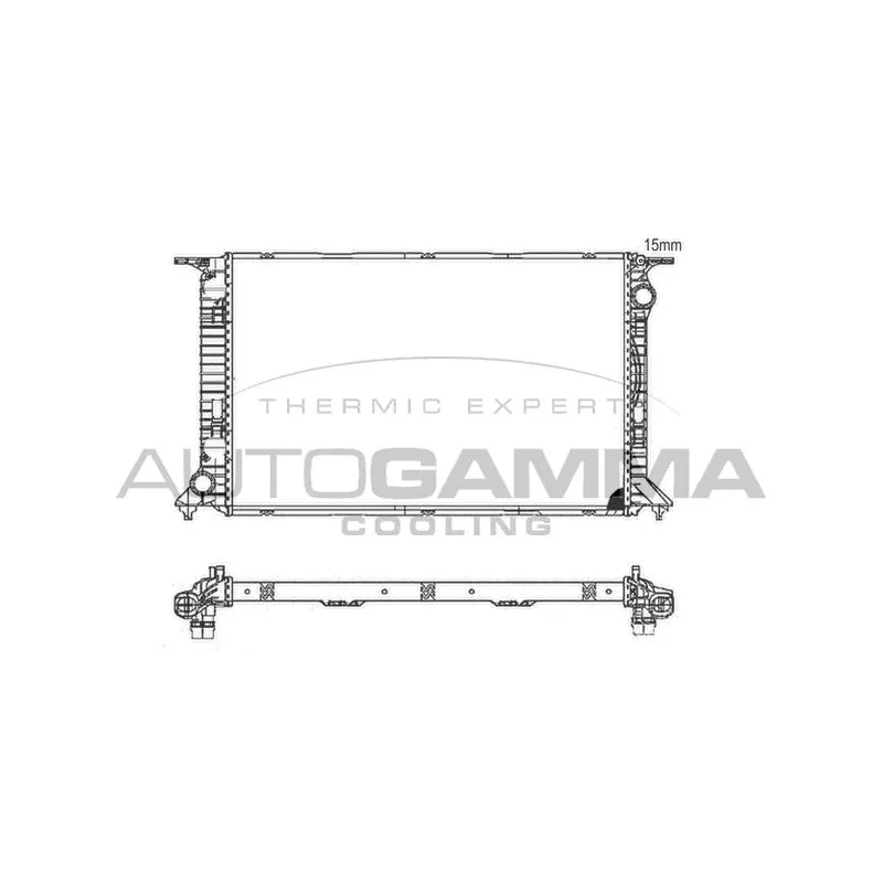 Radiateur, refroidissement du moteur AUTOGAMMA 105984