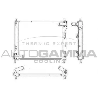 Radiateur, refroidissement du moteur AUTOGAMMA 105992