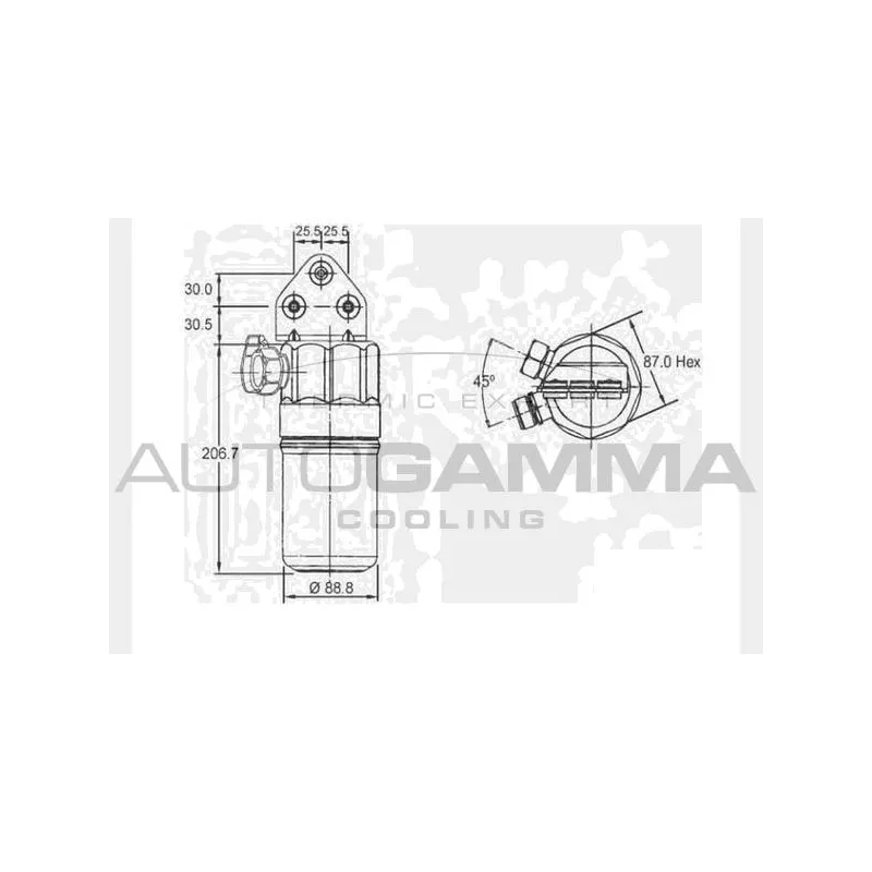 Filtre déshydratant, climatisation AUTOGAMMA 106401