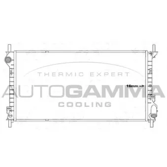 Radiateur, refroidissement du moteur AUTOGAMMA 107003