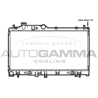 Radiateur, refroidissement du moteur AUTOGAMMA 107025
