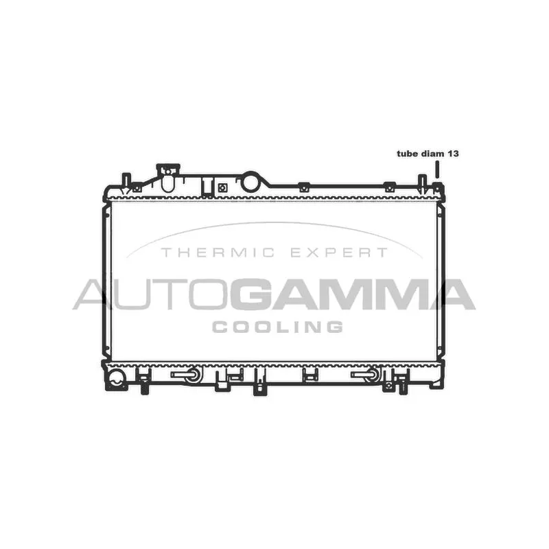 Radiateur, refroidissement du moteur AUTOGAMMA 107025