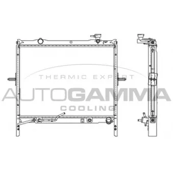 Radiateur, refroidissement du moteur AUTOGAMMA 107029