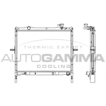 Radiateur, refroidissement du moteur AUTOGAMMA 107030
